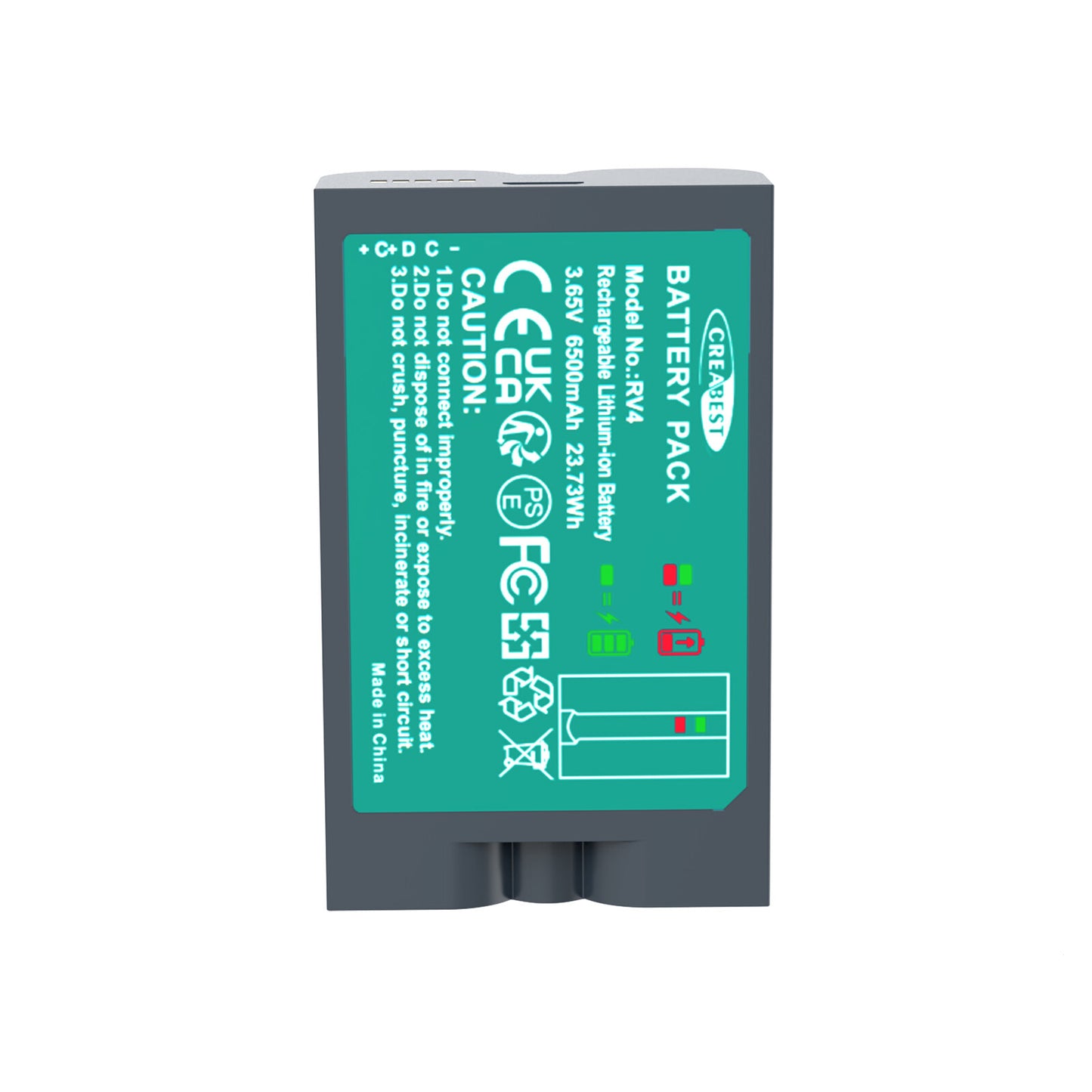 SHENTEC 6.4Ah V4 Rechargeable Battery For Ring Video Doorbell 2 3 4 Spotlight Stick Up