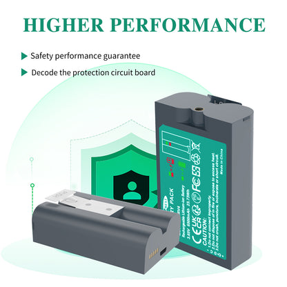 SHENTEC 6.4Ah V4 Rechargeable Battery For Ring Video Doorbell 2 3 4 Spotlight Stick Up