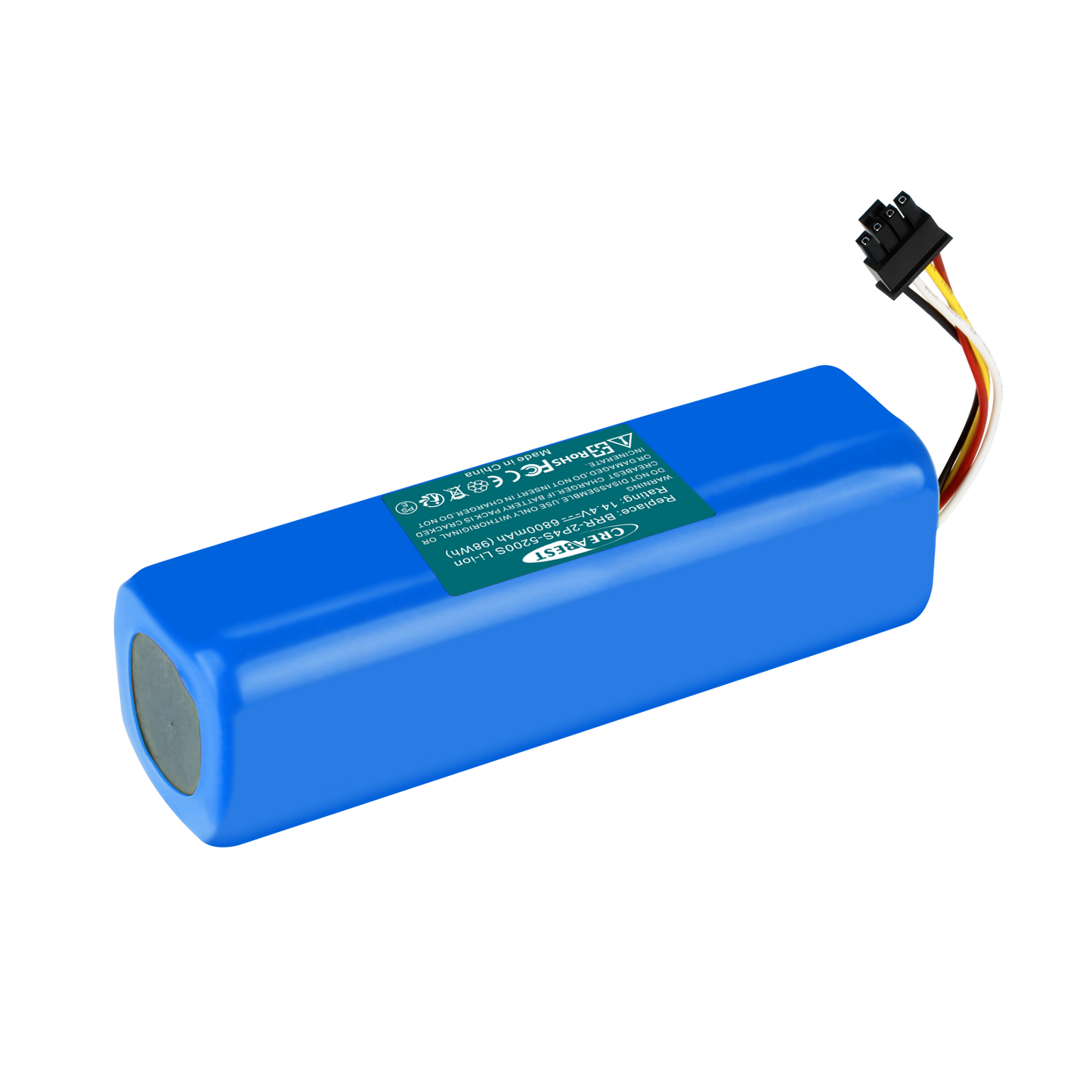 6.8Ah 14.4V Replacement Battery For Xiaomi BRR-2P4S-5200S,Roborock S50 S51 S55,T61 T60 T65