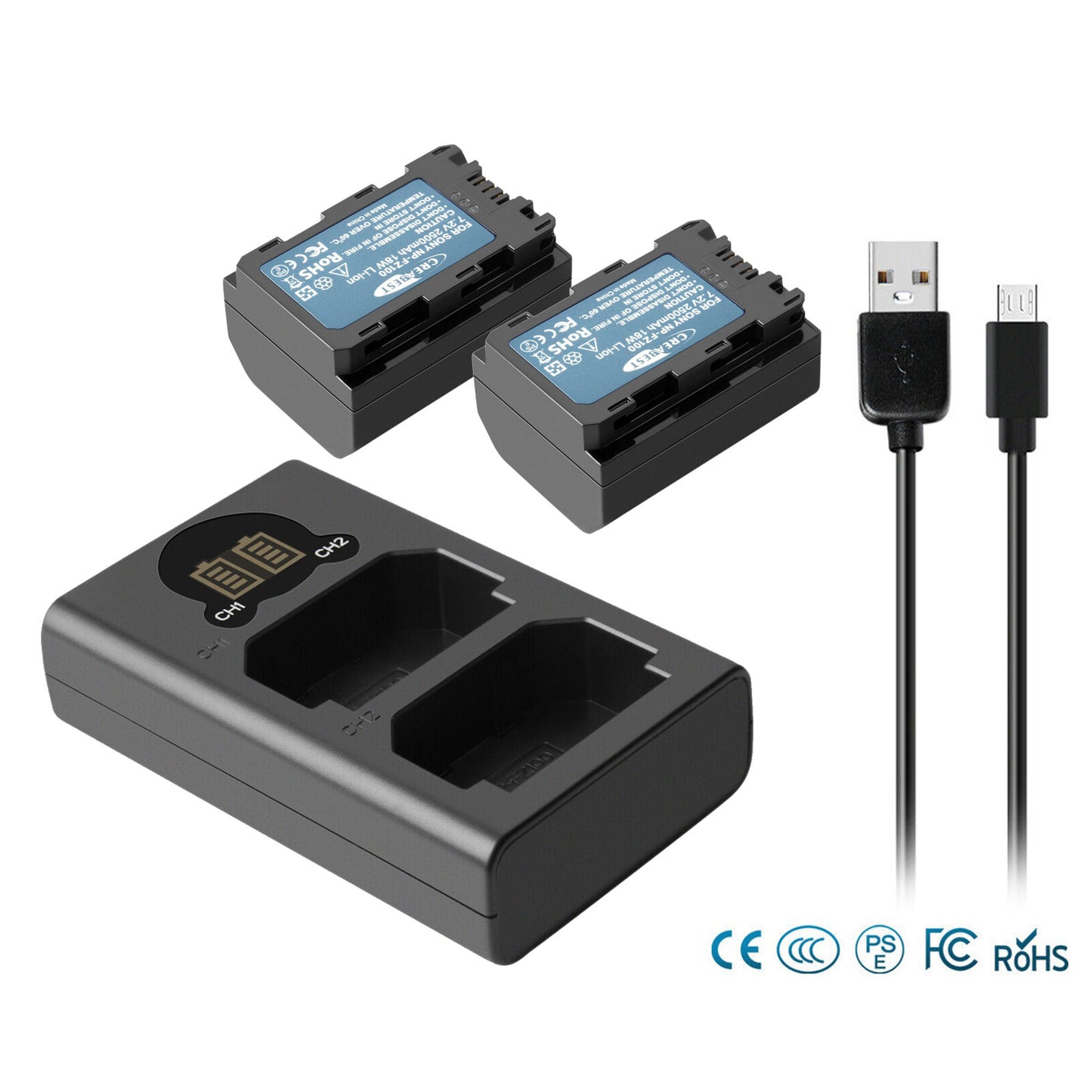 2x NP-FZ100 Battery &Charger For Sony Alpha A6600 A9R A9S A7 III A7R III A7R IV