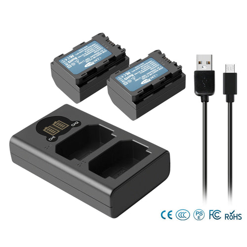 2x NP-FZ100 Battery &Charger For Sony Alpha A6600 A9R A9S A7 III A7R III A7R IV