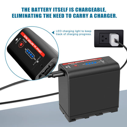 2X 7.4V NP-F970 10500mAh Battery For Sony NP-F930 F950 NP-F530 F960 NP-F990