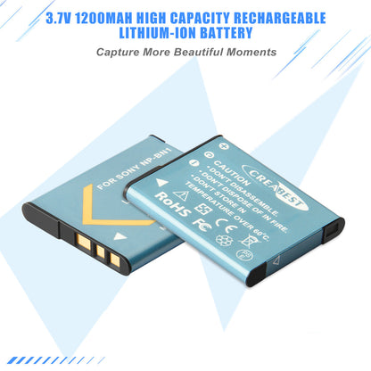 2Pcs NP-BN1 Battery Charger For Sony Cyber-Shot DSC-W310 W800 W320 W350 W380