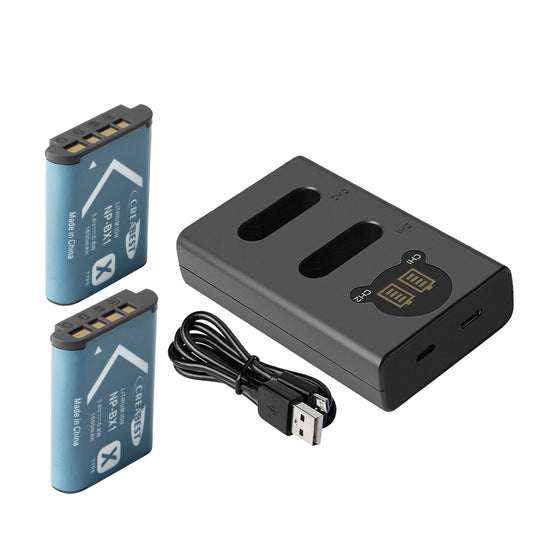 SHENTEC 2-Pack NP-BX1 Battery for Sony DSC-RX100 HX300 H400 WX350 WX400 HX50V HX60
