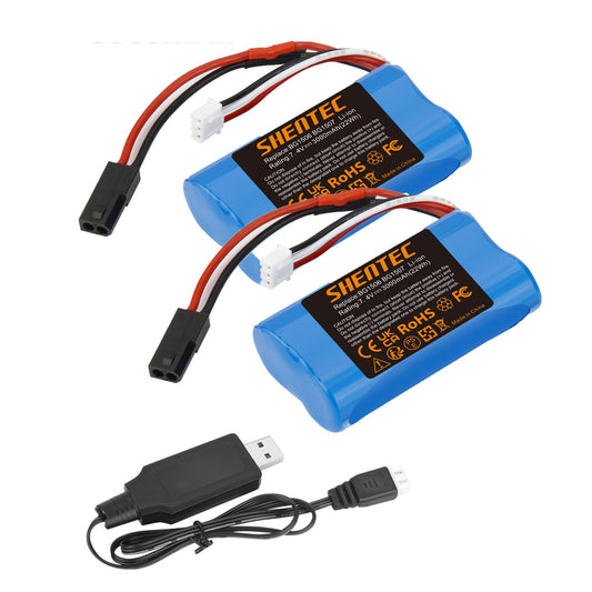 SHENTEC 7.4 V 3.0Ah Li-ion Battery with USB Charger For SUBOTECH BG1506, BG1507, BG1513