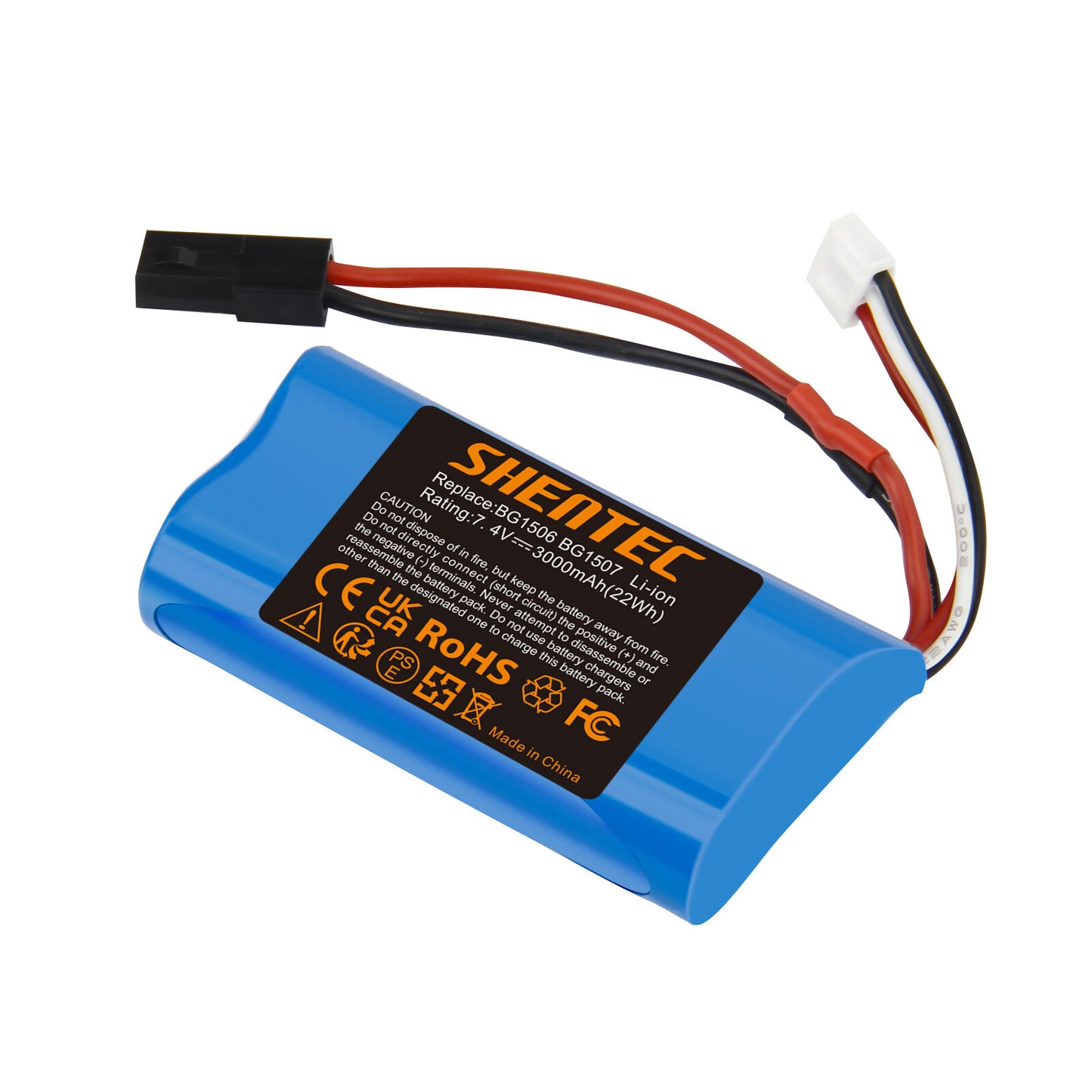 SHENTEC 7.4 V 3.0Ah Li-ion Battery with USB Charger For SUBOTECH BG1506, BG1507, BG1513