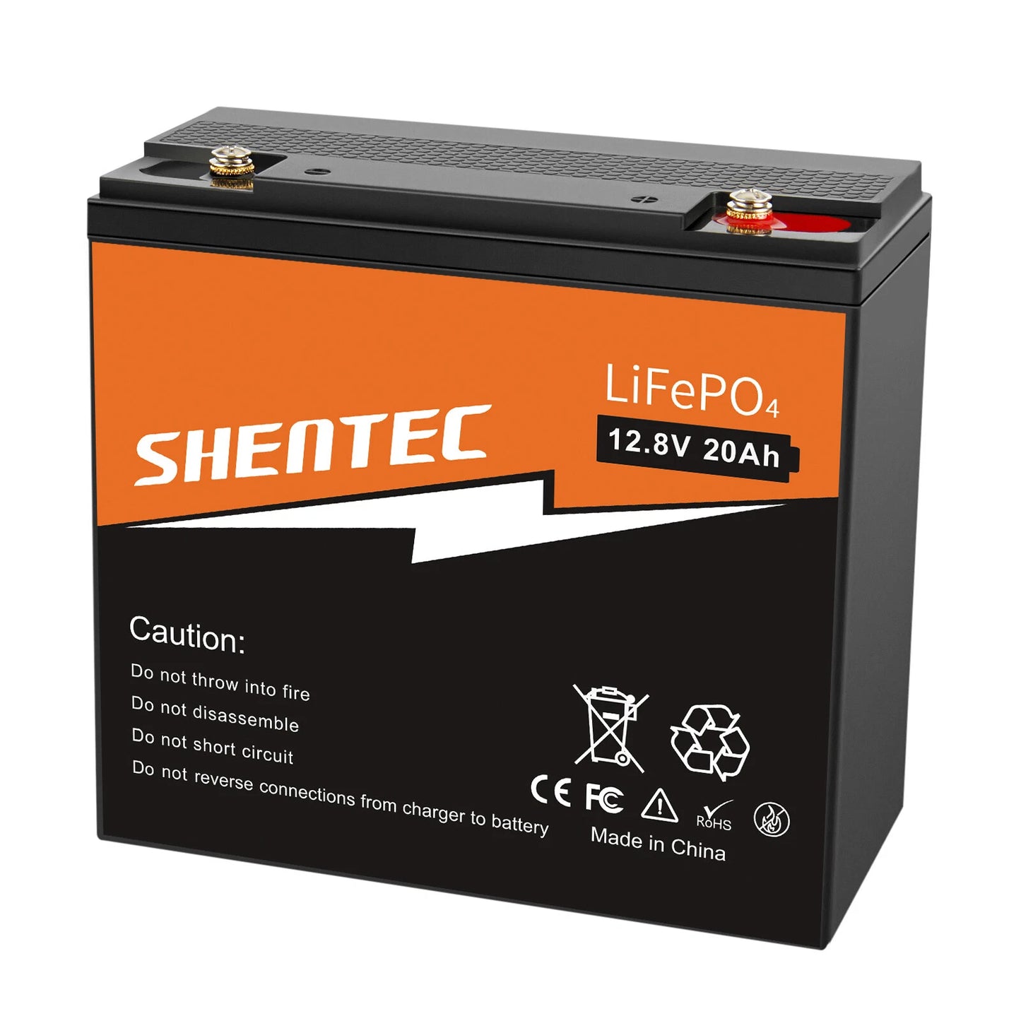 SHENTEC 12V 20Ah Lithium LiFePO4 Rechargeable  Battery For Home RV Boat Solar