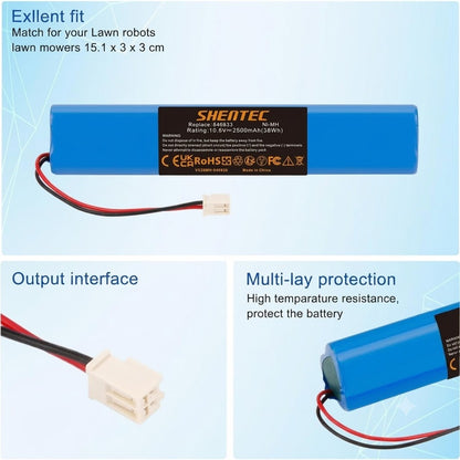 SHENTEC 2500mAh Replacement Battery for Velux 946933 Roller Shutter Drive, SSL Solar Roller Shutters, Solar Roller Shutters