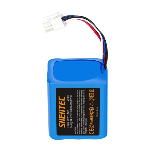 SHENTEC 6000mAh 14.4V Li-ion Battery For Vorwerk Kobold VR200 20884-1 4NCR18650P2-C001A