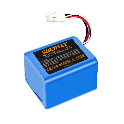 SHENTEC 6000mAh 14.4V Li-ion Battery For Vorwerk Kobold VR200 20884-1 4NCR18650P2-C001A
